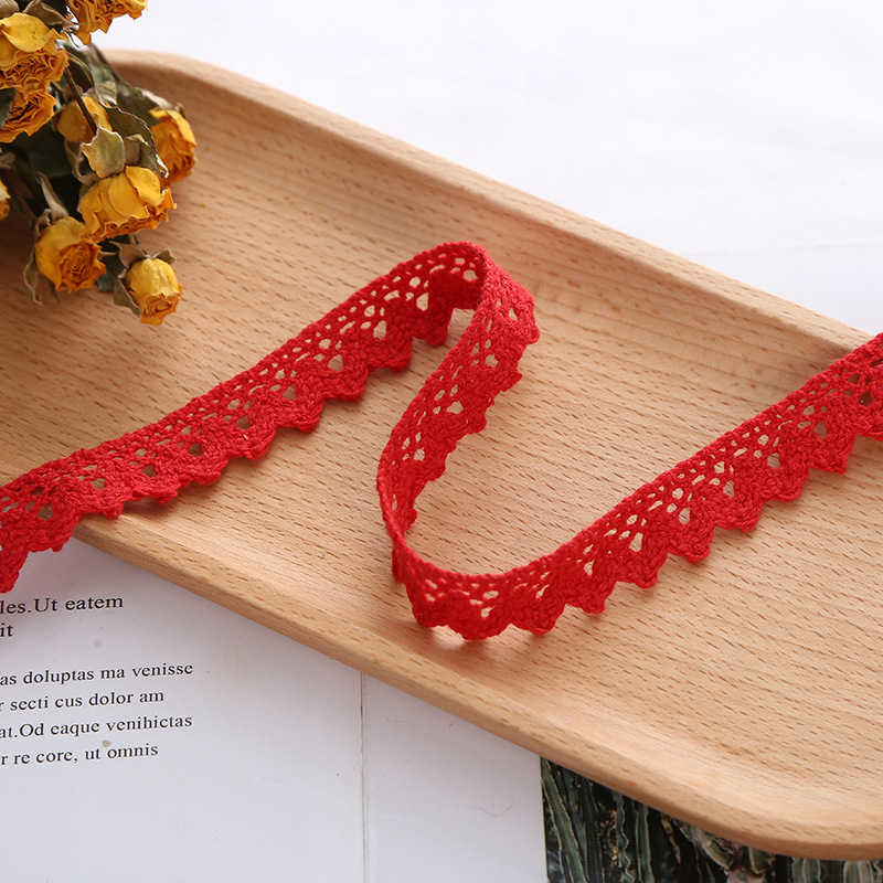 2/5Yards 15mm Width Sewing Fabric Cotton Lace Trim Decoration DIY Decorative Lace Sofa Curtain Bedding Accessories Lace Crafts
