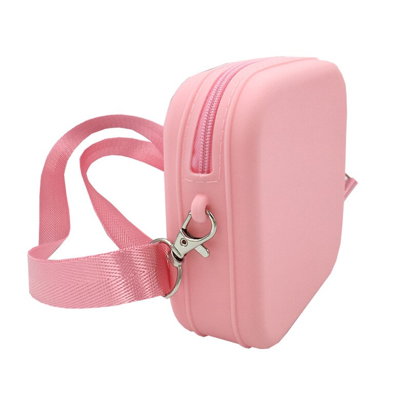 Tik-tok-cartera de silicona a la para niños y niñas, bolso de hombro de silicona impermeable de Color caramelo, monedero pequeño