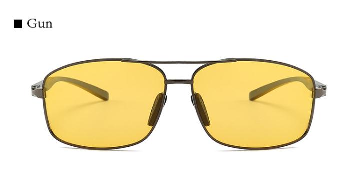 Aluminium magnesiumlegering fotokromiske nattesynsbriller til kørsel af polariserede solbriller gule linse briller  uv400 l3: 2