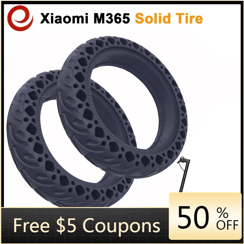 2Pcs Rubber Solid Tire for Xiaomi Mijia M365 8.5 Inch Electric Scooter Shock Absorber Damping Tyre Xiaomi Scooter Accessories