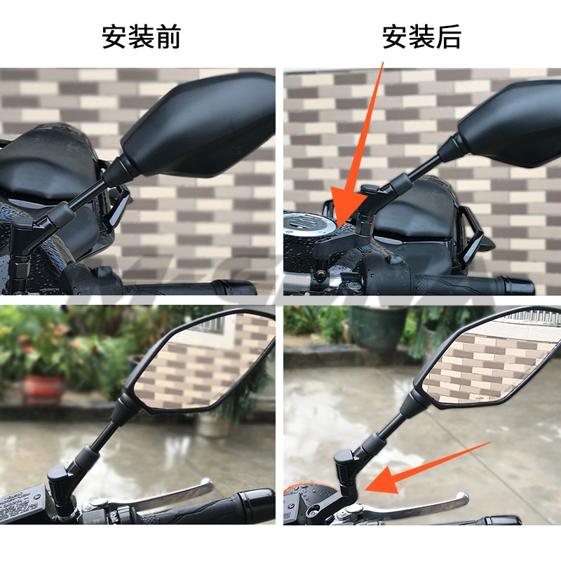 Universal- Aluminium 10Mm Motorrad Spiegel Montieren Steigleitung Verlängerung Abstandshalter Verlängerung Adapter Adapter Moto M10 Zubehör