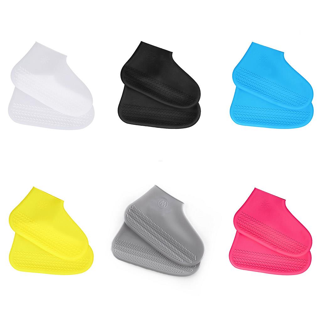 1 paire de couvre-chaussures en Silicone réutilisable S/M/L, couvre-chaussures de pluie imperméables, en caoutchouc antidérapant pour Camping en plein air