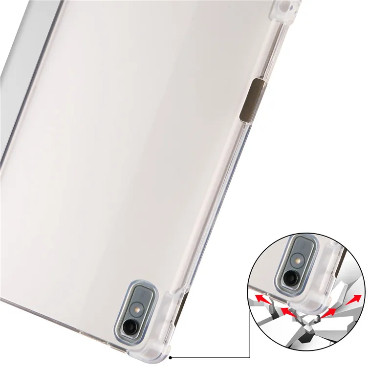 Pour Lenovo Idea Tab Pro étui avec porte-stylo à trois volets support arrière souple Coque pour Lenovo Idea Tab Pro 12.7 étui tb373fu