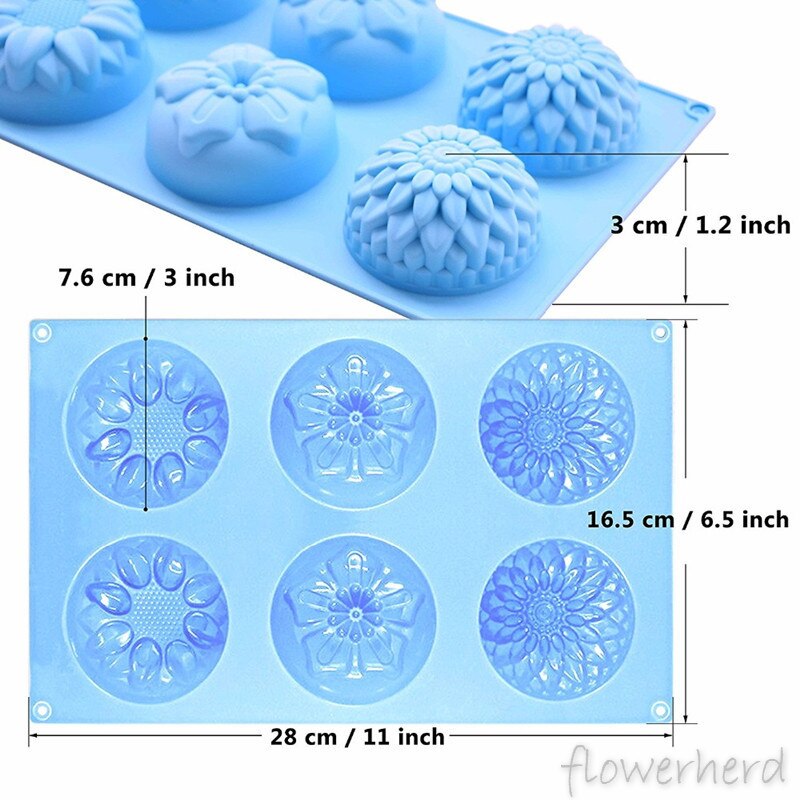 Sunflower Silicone Mould Coreopsis Soap Mold Calliopsis Purple Flower Soap Form DIY Handmade Candle Cake Baking Kitchen Tools