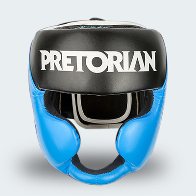 Pretorian 2 farver boksehjelm mma muay thai kick head protection sparring hovedbeklædning: Blå / M