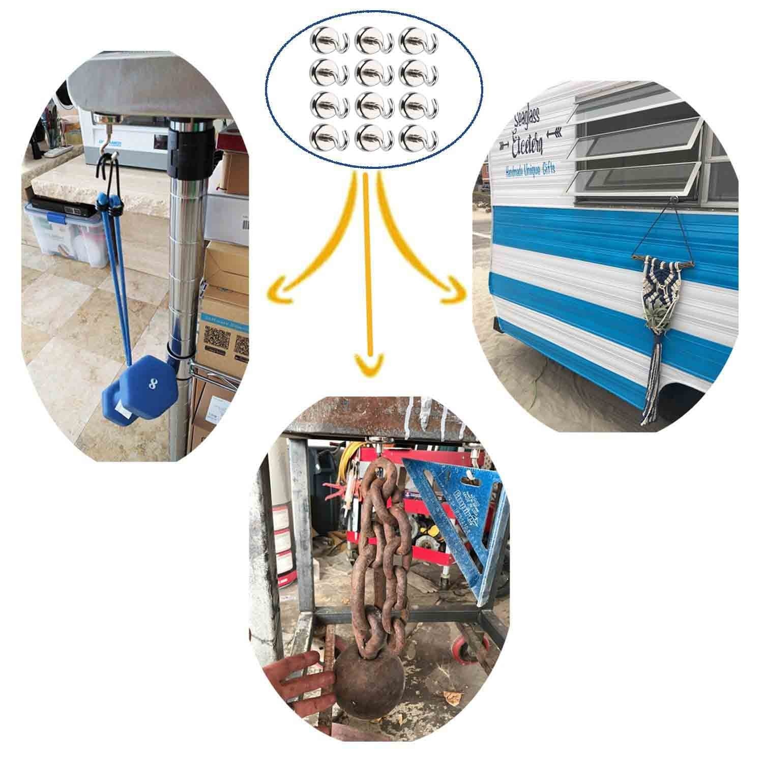 10 Stuks Sterke Magnetische Haken Zware Muur Haken Hanger Sleutel Jas Cup Opknoping Hanger Voor Thuis Keuken Opslag Organisatie