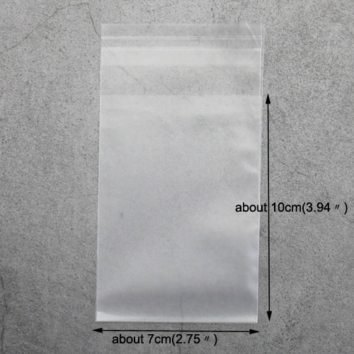 50pcs Frosted Plastic Envelopes Bags Cookie Dessert Bags Self-adhesive Envelope Stationery Packing Bag Office School Supply: 7x10cm