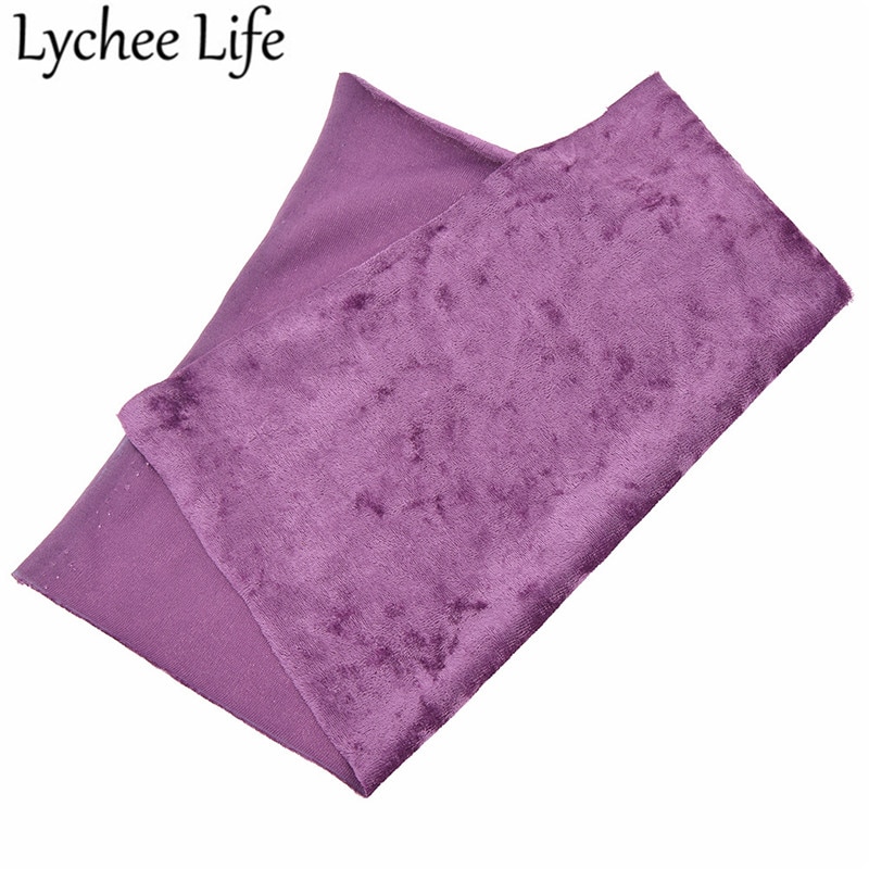 Lychee Life A4 Polyester Spandex Velvet Fabric 29x21cm Colorful Flexible Cloth Fabric DIY Handmade Sewing Accessories Supplies