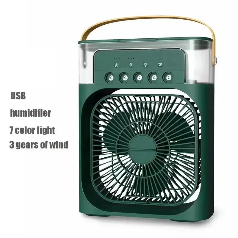 Portable 3-in-1 Air Cooler Fan LED Night Light Conditioner for Home Office Bedroom USB Evaporative Cooler Quiet Energy Efficient