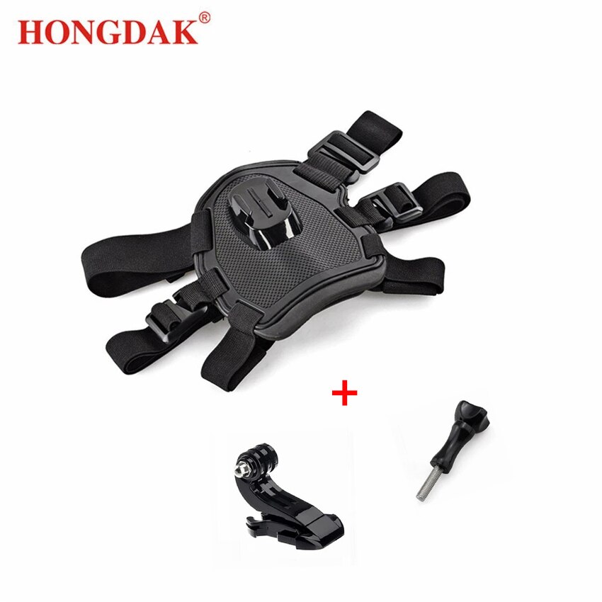 Hongdak – harnais réglable pour Gopro, Kit de récupération de chien, ceinture de poitrine, crochet en J, boucle de Base: with mount 1