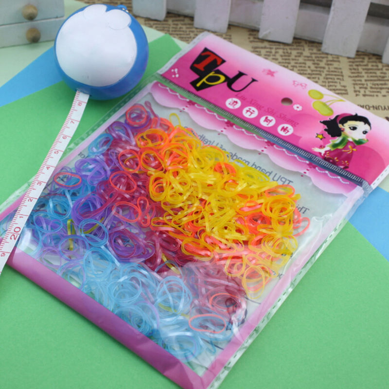 400-500 unids/bolsa, cintas elásticas para el cabello, trenzas, accesorios para el cabello, cinta para el pelo de goma portátil, soporte para coleta: mixd