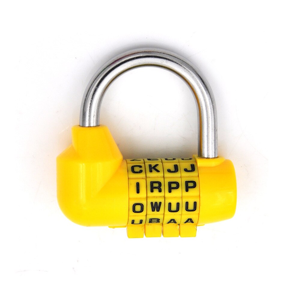 1pc High grade Security Padlock 4 Dial Digit Letter Combination Travel Security Code Lock Diary Password Padlock