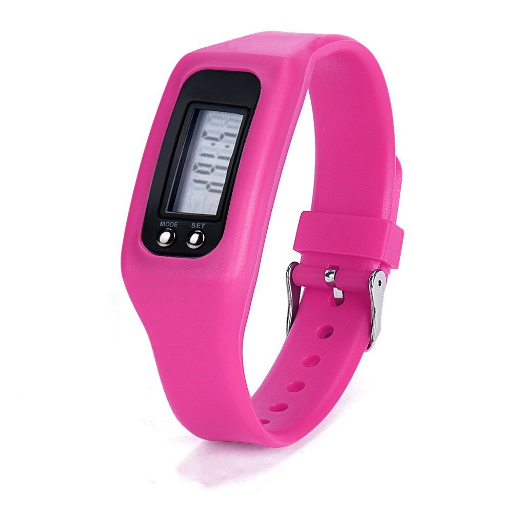 Children Silicone Digital LCD Pedometer Distance Calories Counter Sport Watch: MHO6