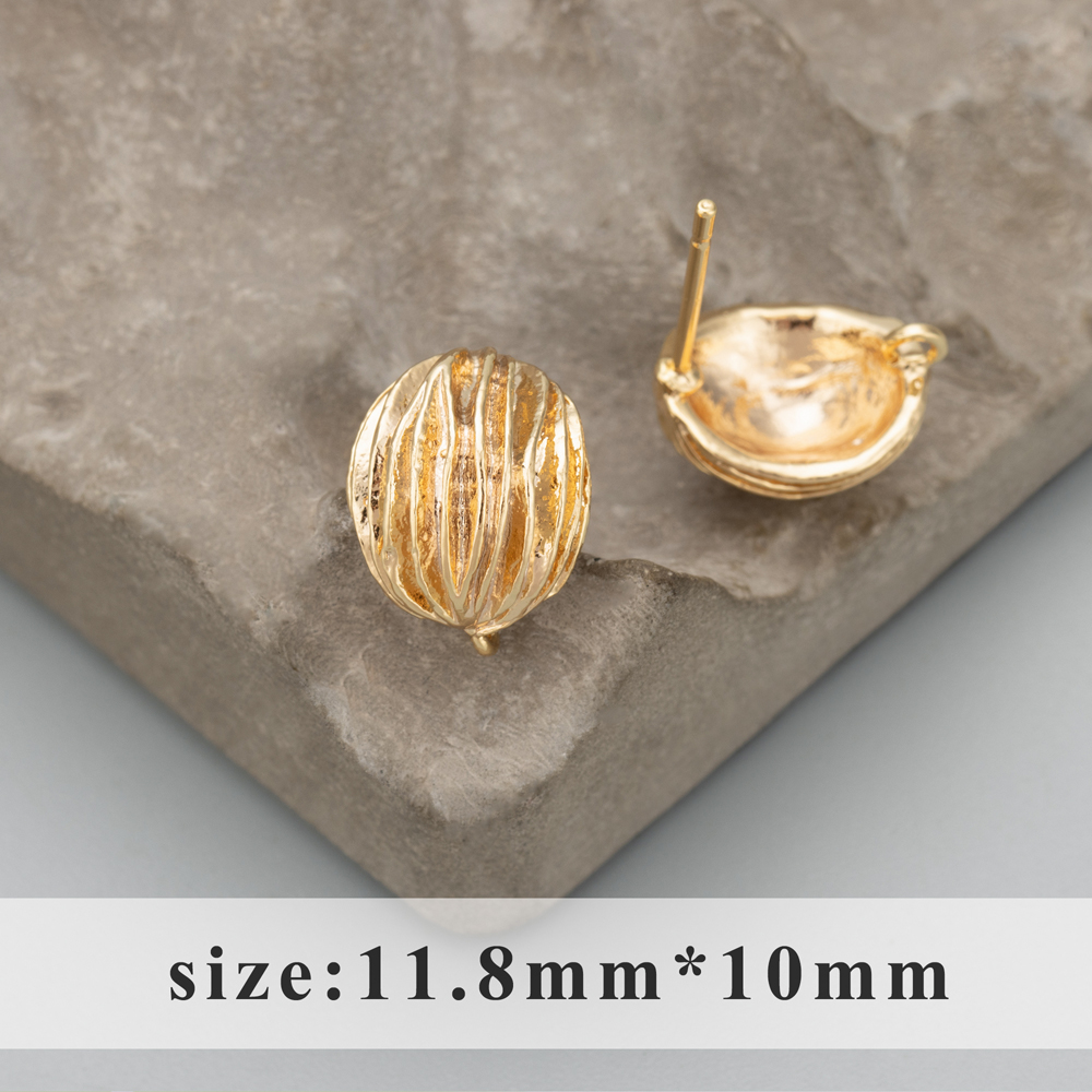 GUFEATHER MD59, accesorios de joyería, sin níquel, chapado en rodio de oro de 18 k, cobre, hecho a mano, fabricación de joyas, pendientes diy, 6 unids/lote: YELLOW