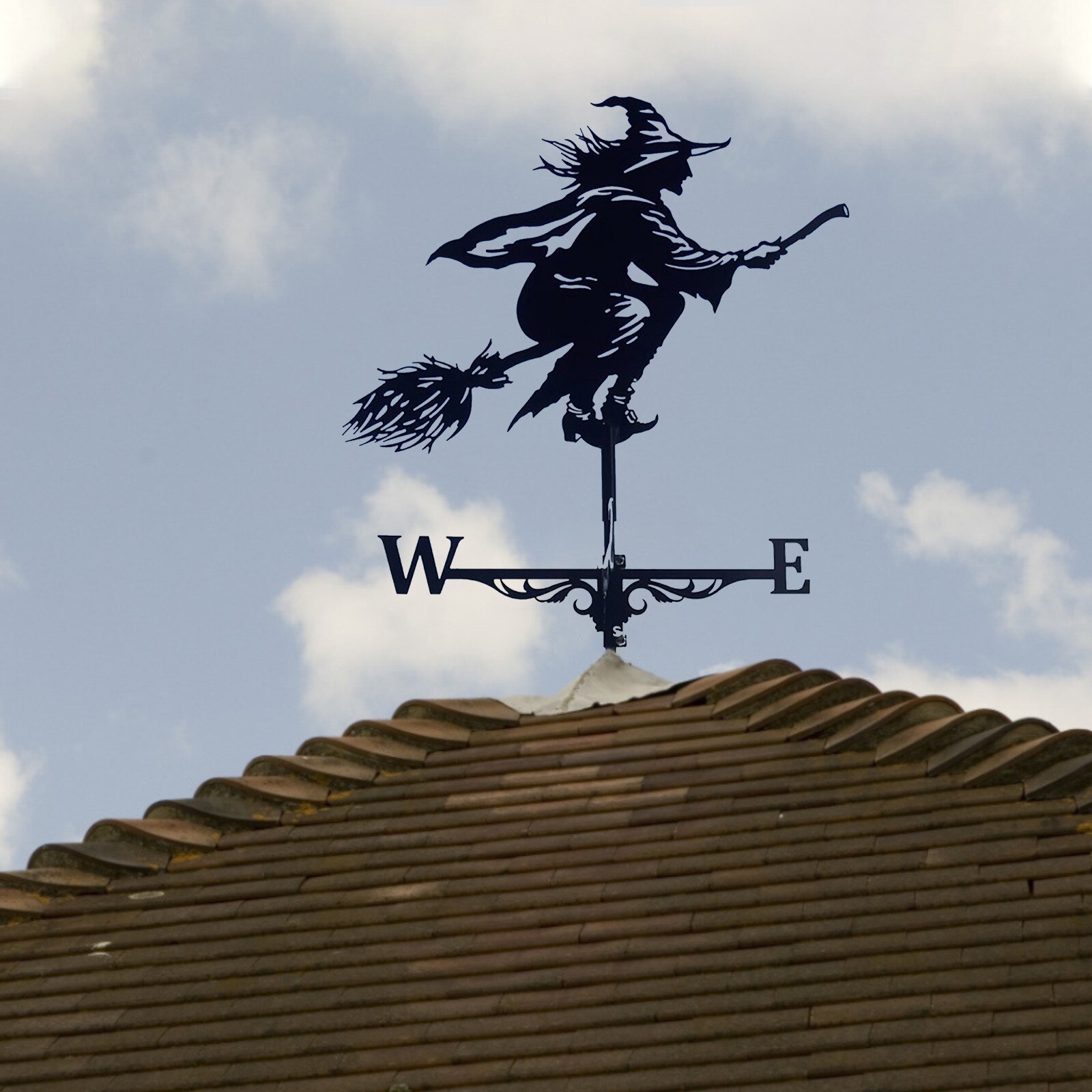 retro Wetterfahne Wetterhahn Wetterhahn Wind Richtung Anzeige Hexe bilden Garten Hof Dekorative Einsätze Windfahne