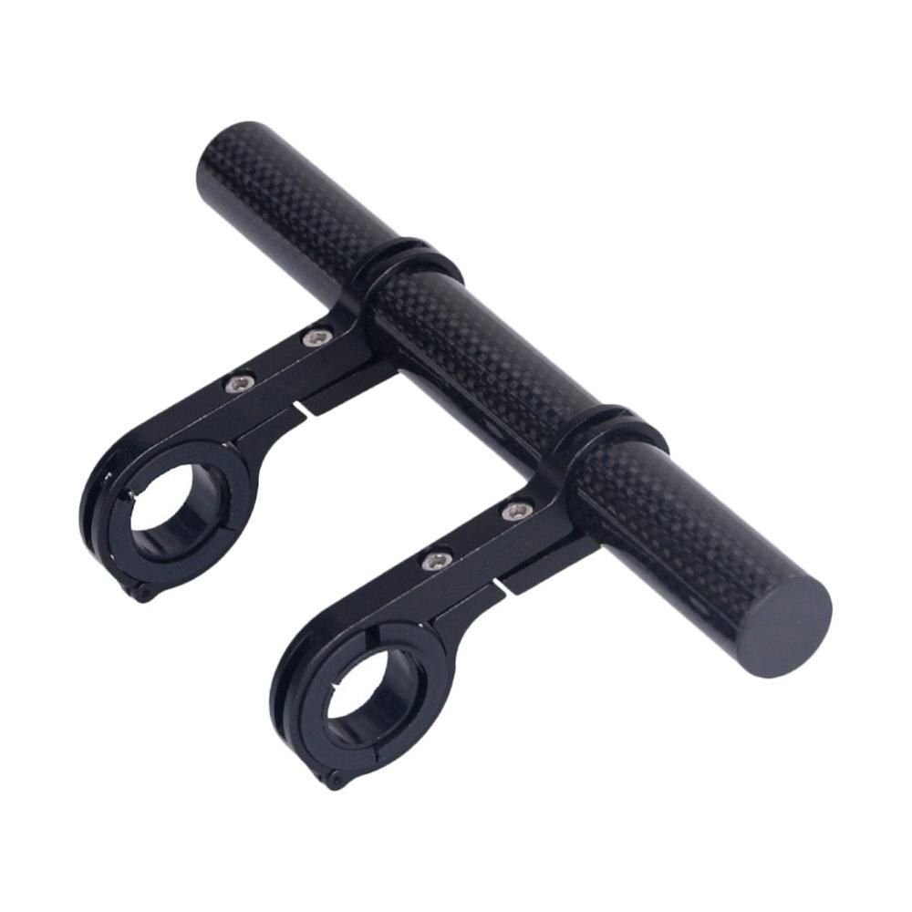 Stuur Extender Fiets Uitbreiding Fiets Dubbele Klem Beugel Aluminium/Carbon Fiber Extender Accessoires: Black