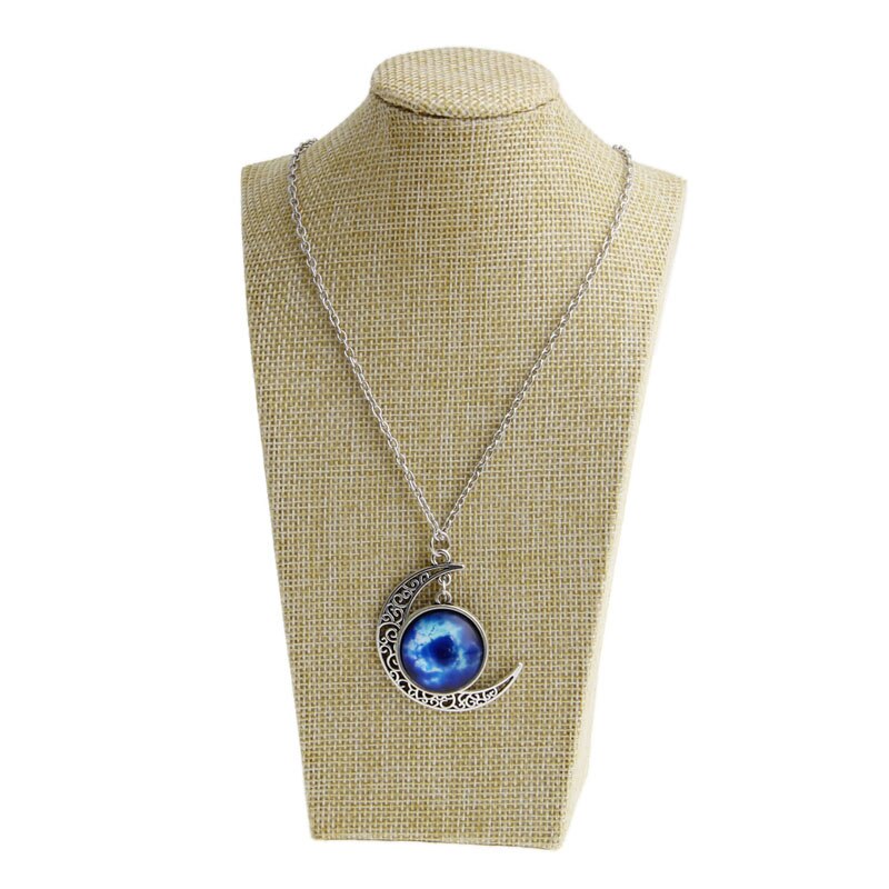 Linen Mannequin Bust Jewelry Necklace Pendant Neck Model Display Stand Holder