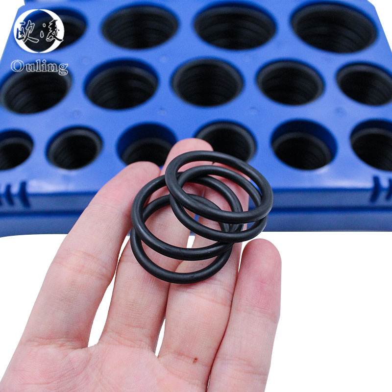 382 Stuks Nbr O Ringen Rubber Ring Kit 30 Maten Nitril Oring Afdichting O-Ringen Set Pakking Blauw Assortiment kit Doos Olie Weerstand Ring