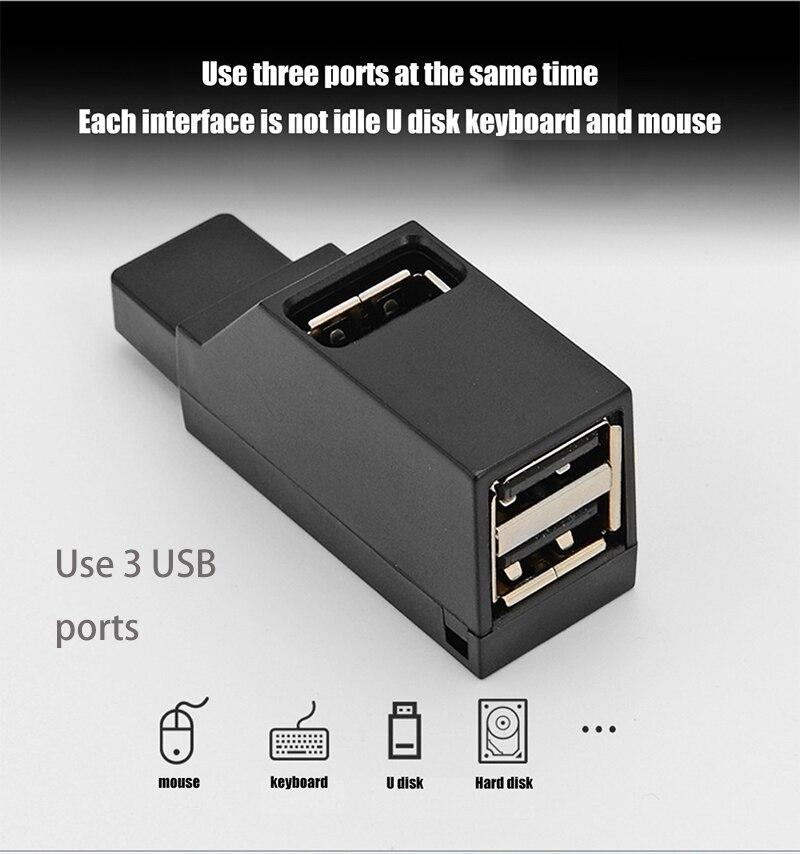 Wireless 3 in 1 USB 3.0 Hub Adapter For PC Laptop Adapter USB 2.0 Charge Hub 3 Ports Notebook Splitter High Speed U Disk Reader