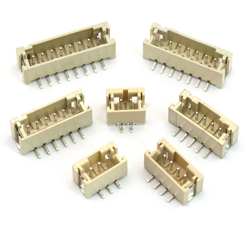 20 stks/partij PH 2.0mm Afstand Connector 2 P/3 P/4 P/5 P/6 p/7 P/8 P Verticale SMD Socket Connector 2.0mm Pitch Patch Plug