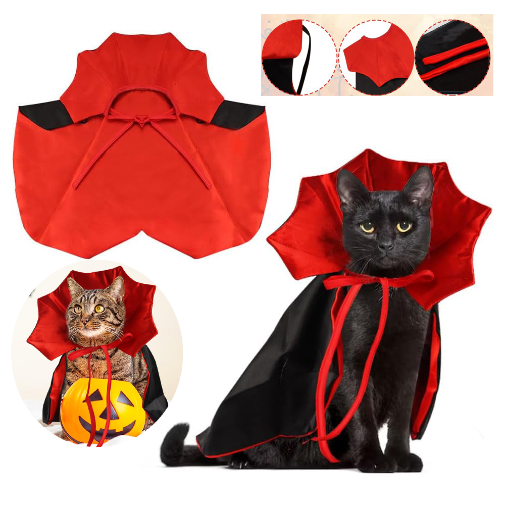 Halloween Huisdier Cosplay Vampier Kostuums Voor Kleine Katten Honden Cape Kitten Puppy Jurk Kawaii Kleding Foto Rekwisieten Cadeau