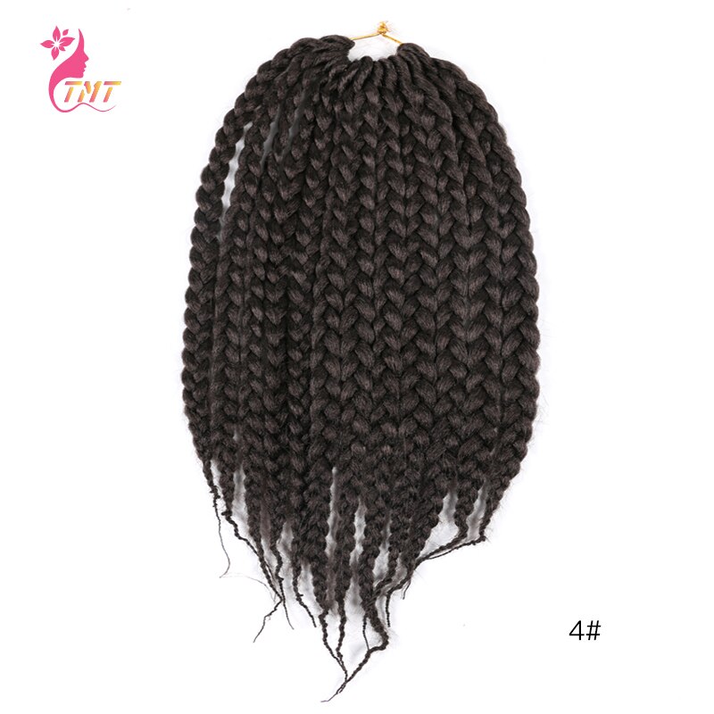 Tmt Gehaakte Vlechten Haar Korte Doos Vlechten 14 ''Synthetische Twist Vlechten Hair Extensions Bordeaux Haak Doos Vlechten 12 Strengen