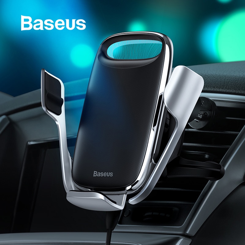 Baseus 15W Qi Wireless Car Charger Telefoon Houder Voor Iphone Samsung Qc 3.0 Draadloze Opladen Air Vent Mount Mobile houder Stand