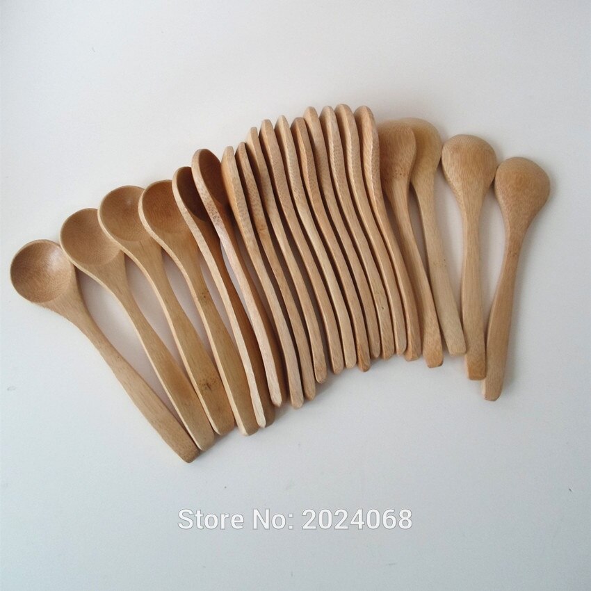 10 Stks/set 5.1Inch Houten Lepel Ecofriendly Servies Bamboe Scoop Koffie Honing Thee Lepel Roerder DOM668