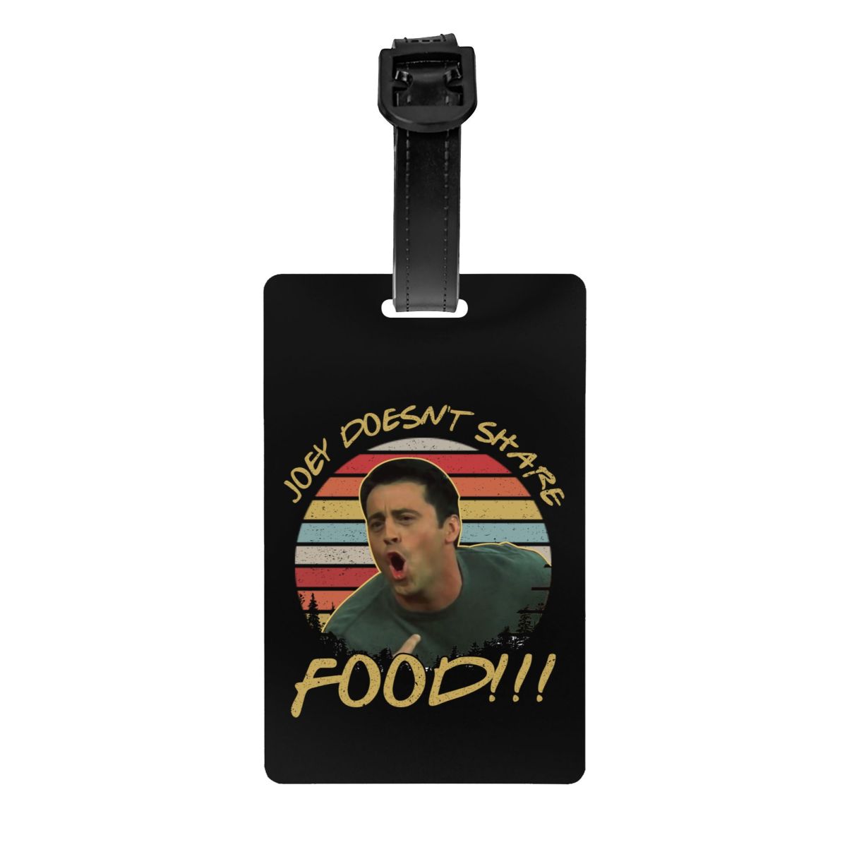 Custom Vrienden Tv Show Bagagelabel Met Naam Kaart Privacy Cover Id Label Voor Reistas Koffer: Black