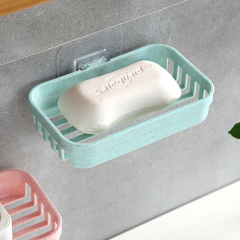 1 Uds caja de jabones soporte de bandeja de jabón de pared para ducha cesta de almacenamiento de doble capa para baño estante de jabón herramientas de cocina