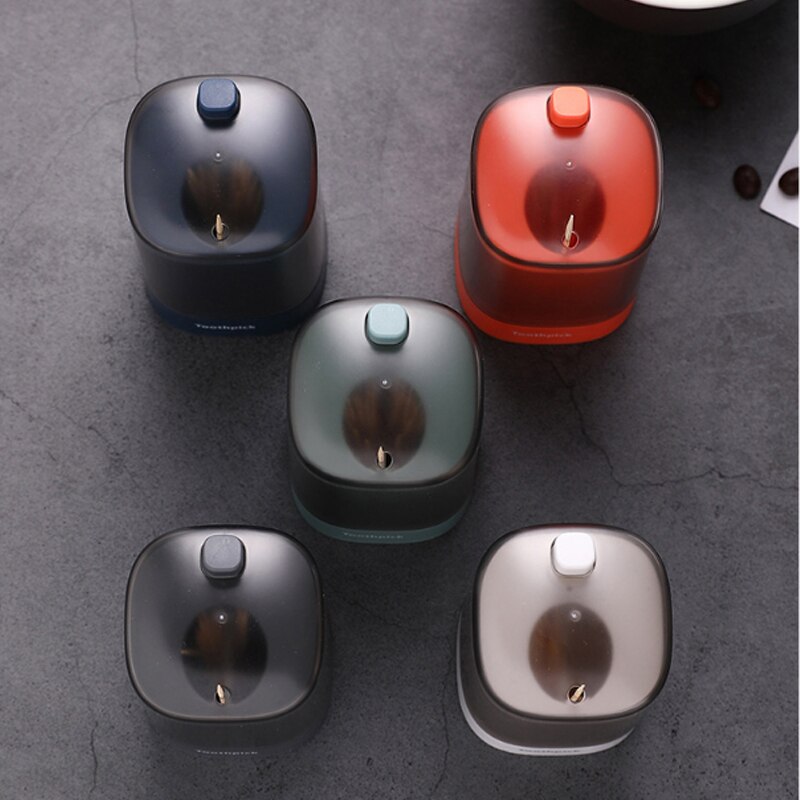 Personality Push Type Automatic -up Toothpick Box Cotton Swab Barrel Home Toothpick Dispenser Hand Pressure Toothpick Jar