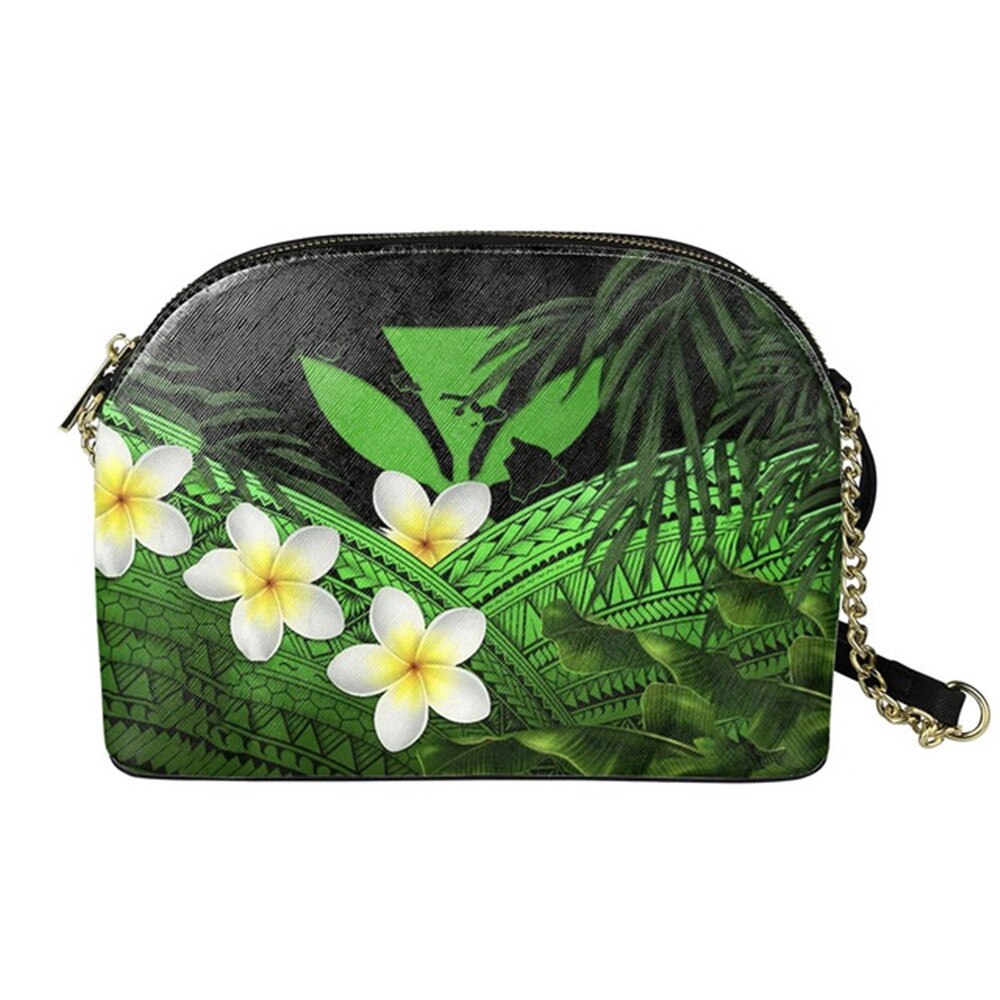 Forudesigns hibiscus dames messenger bag hawaii kanaka maoli polynesian plumeria design casual shell schoudertas voor dames mini: Duidelijk