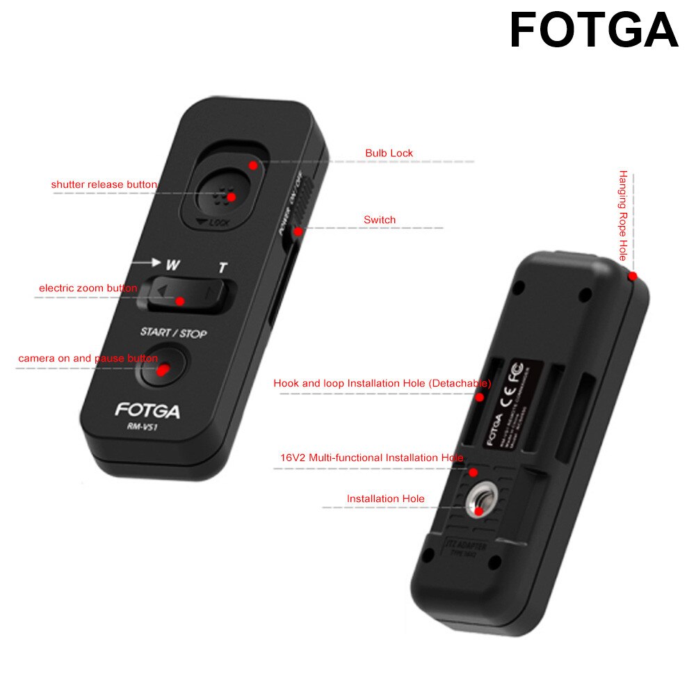Fotga RM-VS1 Afstandsbediening Ontspanknop Cord Voor Sony A7 A7R A7S A7II A7RII A7M2 A6500 Camera Ontspanknop Remote controle