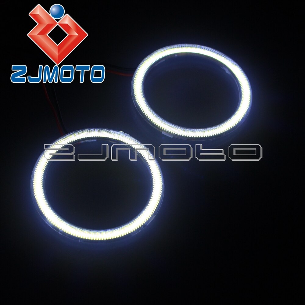 Cob 12V-24V Dc 72Mm Led Auto Motorfiets Angel Eyes Halo Ring Light Wit