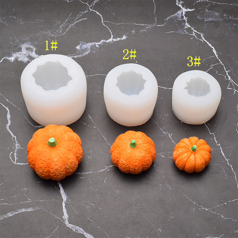 3D mini forma di zucca stampo in silicone fai da te sapone fatto a mano candela aromaterapia stampo in gesso stampi in resina decorazione per feste di Halloween
