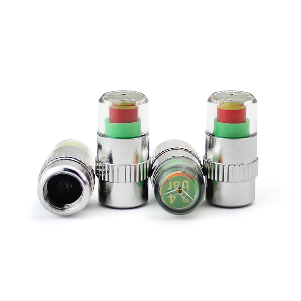4Pcs Car Auto Tire Pressure Monitor Tyre Gage Alert Sensor Indicator Valve Caps