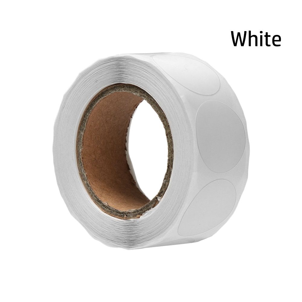 500Pcs/Roll Chroma Label Colorful Code Dot Labels Stickers Seal Labels Scrapbooking For Packaging Stationery Stickers: white