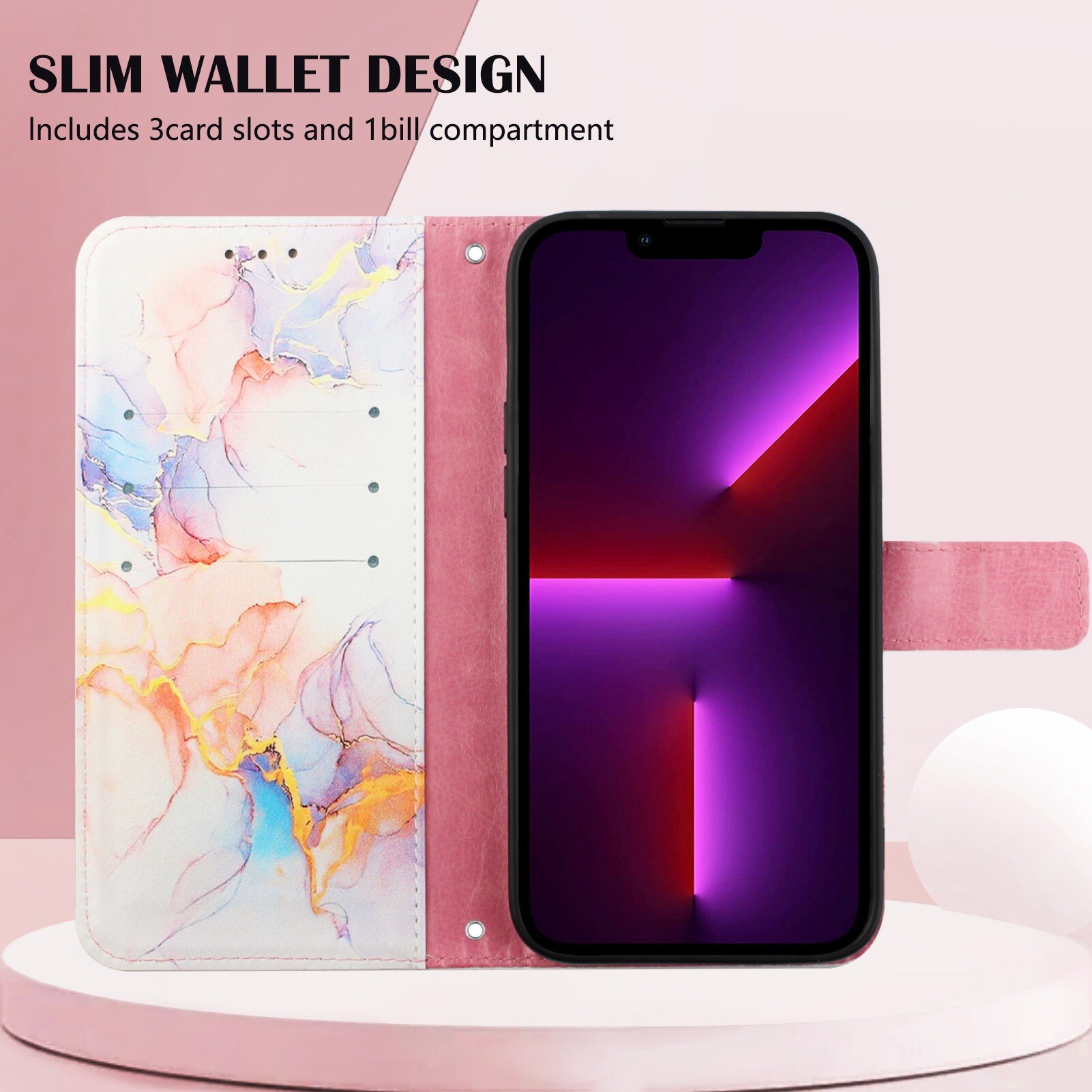 Wallet Leather Case Voor Sony Xperia 5 Iii Flip Case Kaarthouder Holster Marmer Cover Case Voor Sony Xperia 1 iii 10 Iii Case