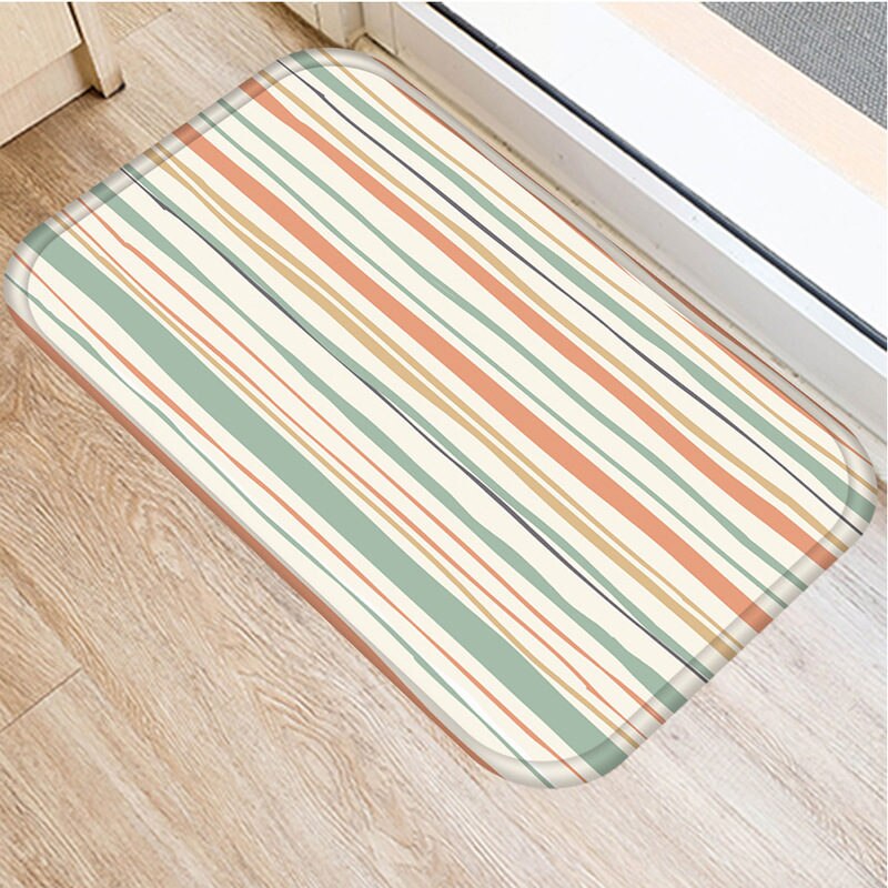 1 st 40*60cm rand blomma prickar mönster halkskyddande mocka matta dörrmatta dörrmatta utekök vardagsrum golvmatta matta 48287: 2dd-48287-014