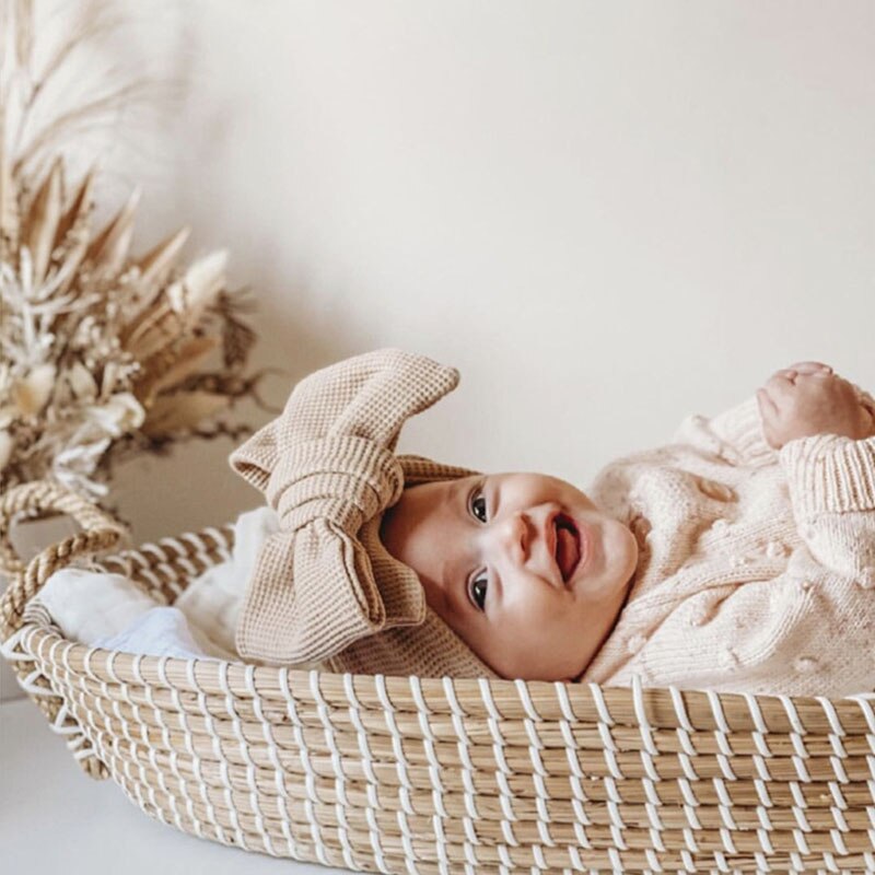 Diadema con lazo grande para bebé, turbante de dibujos animados, banda elástica suave para el cabello para niños, accesorios para el cabello para niña