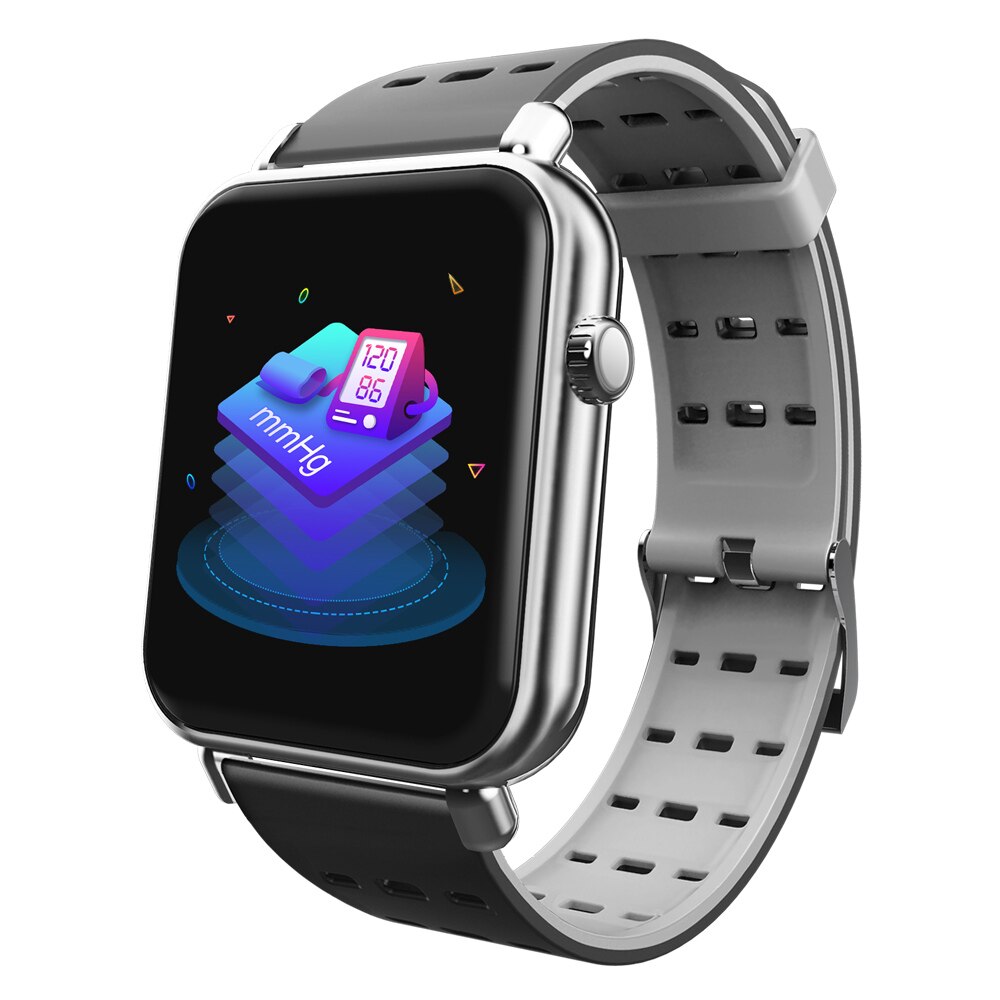 Gonoker bluetooth smartwatch  ip67 vandtæt smart band hjertefrekvens blodtryk ilt fitness tracker armbånd til mænd kvinder: Lædergrå