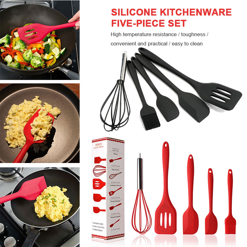 10 unids/set cuchara de cocina pala batidor de huevos cucharón de la vajilla grado alimenticio multifunción herramientas de cocina Kit cuchara de colador ware Pan