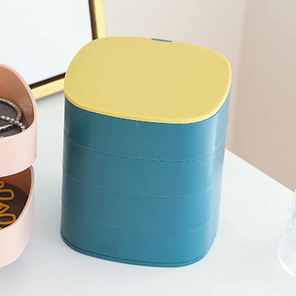Vrouwen Sieraden Opbergdoos Mode 4-Layer Draaibaar Sieraden Accessoire Opbergvak Met Deksel Voor vrouwen