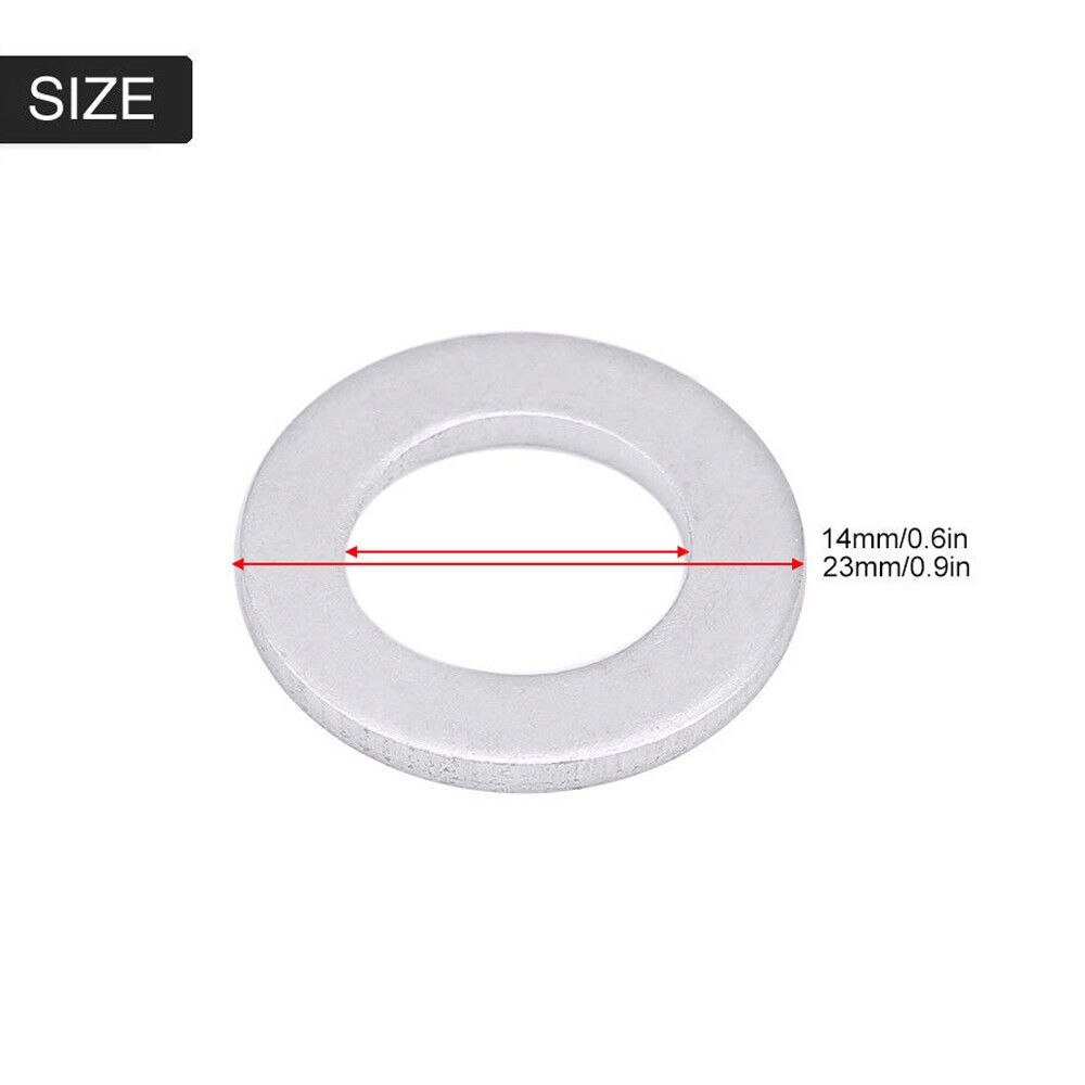 10Pcs/set Aluminum Oil Sump Nut Drain Oil Plug Engine Oil Drain Plug Crush Washer Pan Gaskets