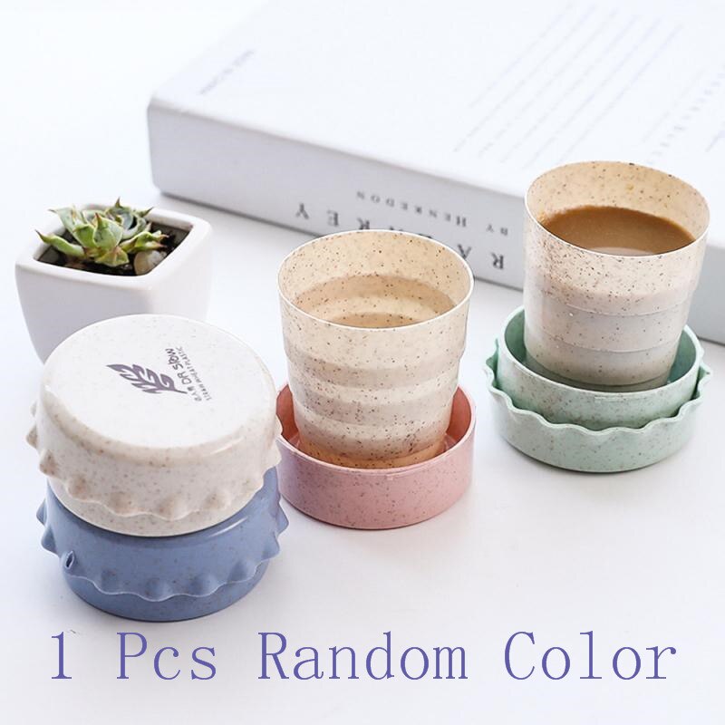 folding hvete bærbar silikon teleskopisk drikking sammenleggbar flaske mini camping reise sammenleggbare kopper: misligholde tittel