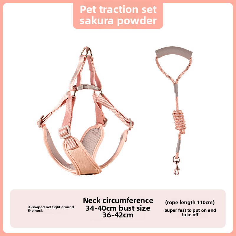 1 Uds. Correa para perro, chaleco, correa para el pecho, collar para perro pequeño, oso de peluche Pompeii, correa para perro mediano, cadena para perro