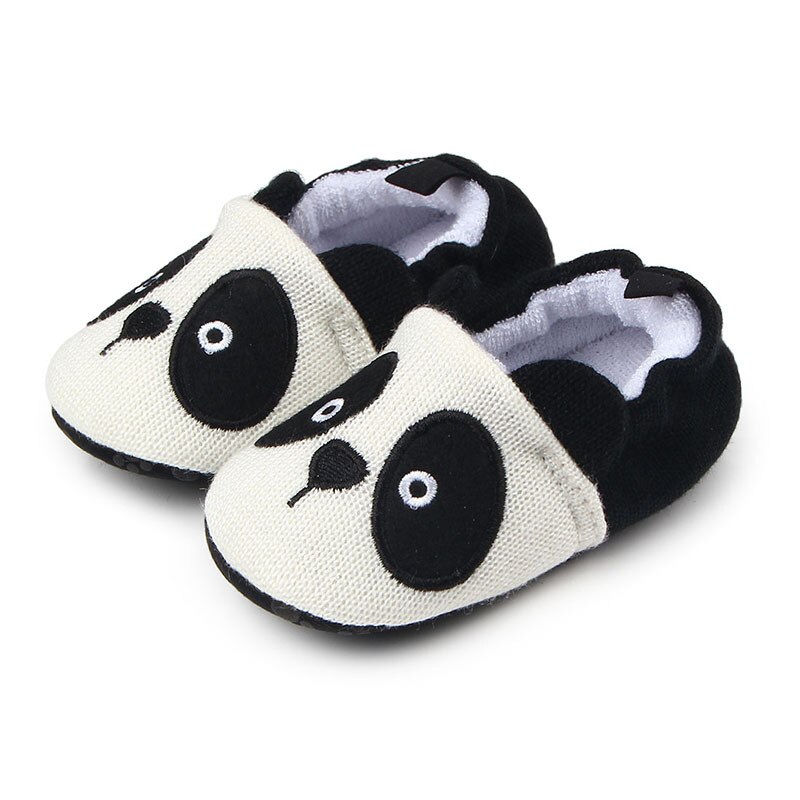 Oso Panda bebé de dibujo zapatos con orejas de suela suave antideslizante niña Niño Zapatos de otoño Infantil Niño en primer lugar los caminantes zapatos