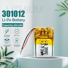 3,7 V 30mAh 301012 Lithium-Polymer lipo akku für GPS MP3 MP4 Pad DVD DIY bluetooth kopfhörer lautsprecher telefon