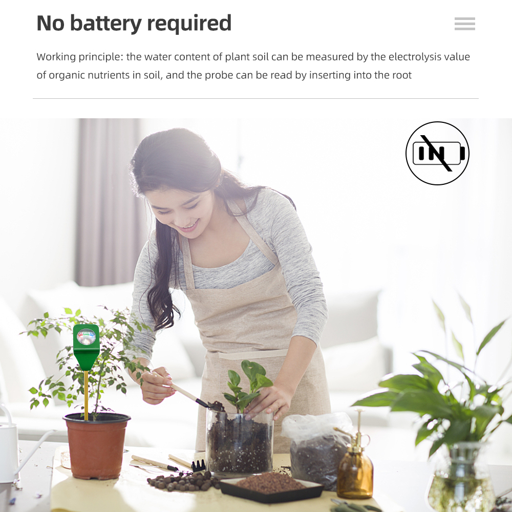 Mini Bodemvocht Tester Vochtigheid Meter Metalen Sonde Tuin Plant Bloem Bodem Vochtigheid Droog Nat Detector Vocht Analyzer