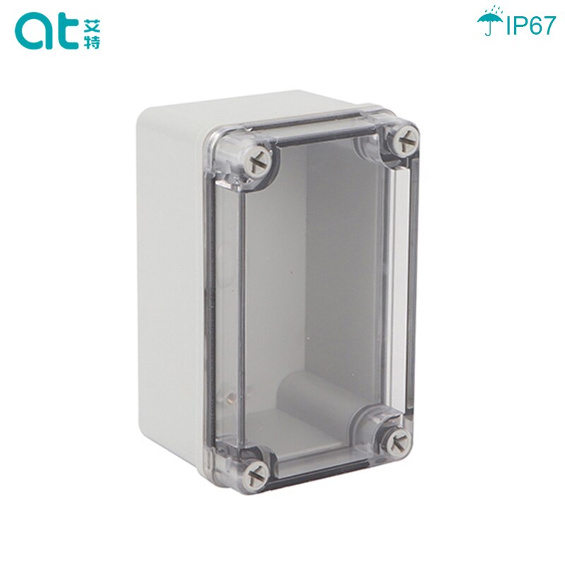 IP67 Transparent Lid Junction Box Waterproof Plastic Enclosure Box Electronic Project Instrument Case ABS Outdoor Housing: 130 x 80 x 70 mm